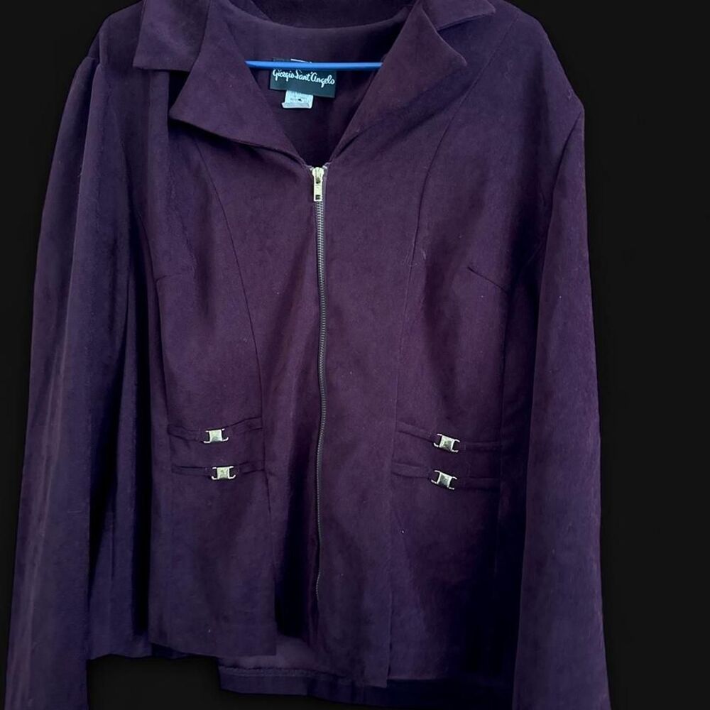 Giorgio-di-sant-angelo Women's Purple and Burgundy Jacket
